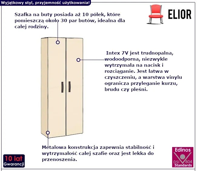 Kremowa szafka na buty Altex