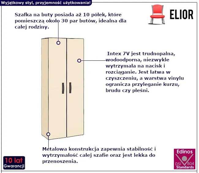 Kremowa szafka na buty - Liviur