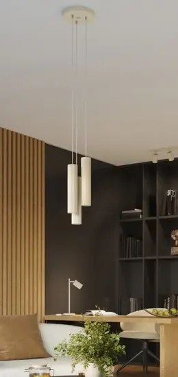 Nowoczesna beżowa lampa wisząca - D299-Melson
