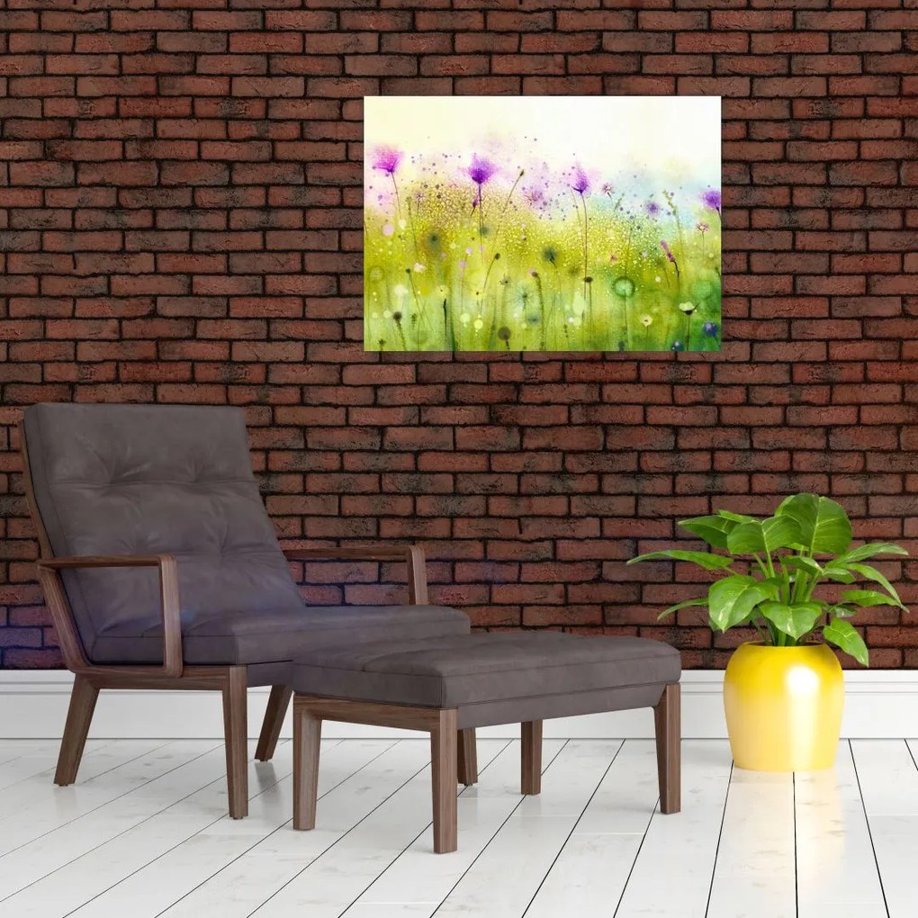 Obraz na szkle - Kwiaty polne (70x50 cm)