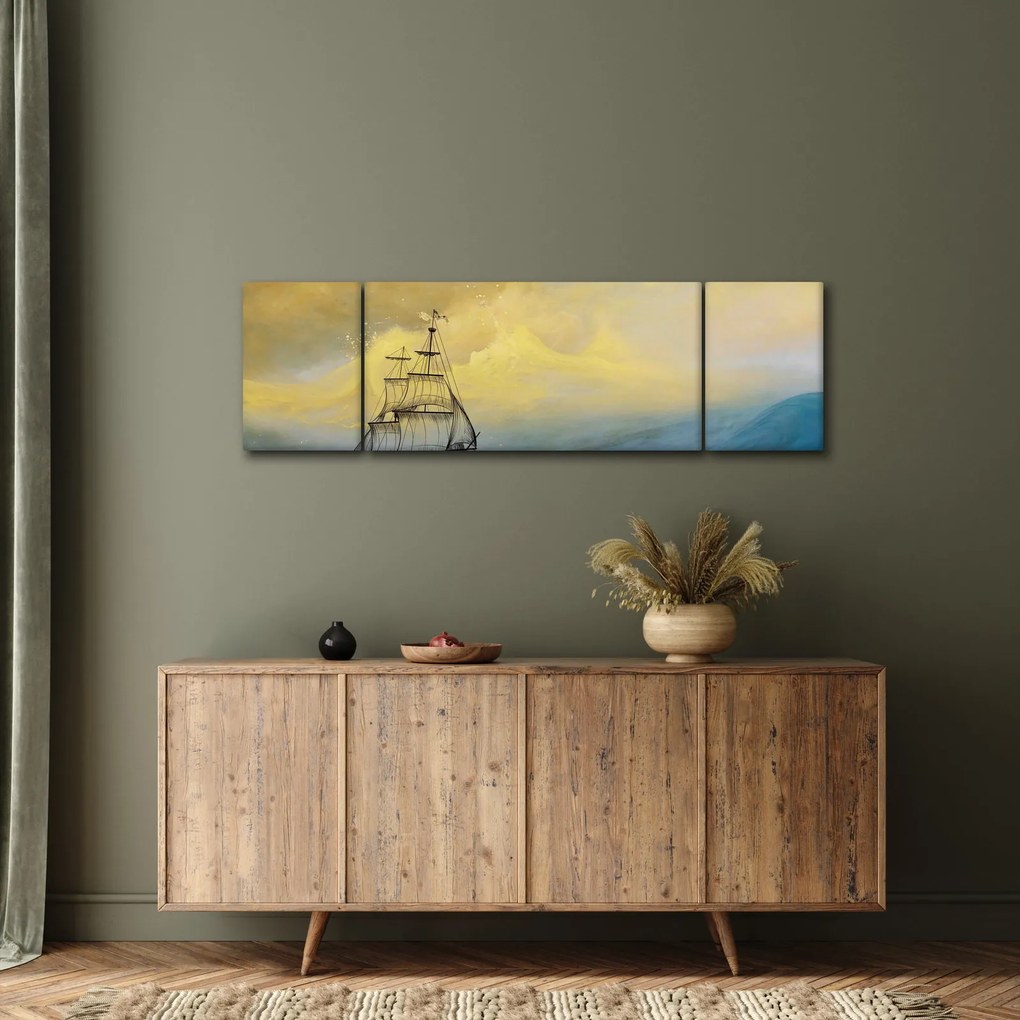 Obraz - Obraz statku ma morzu (170x50 cm)
