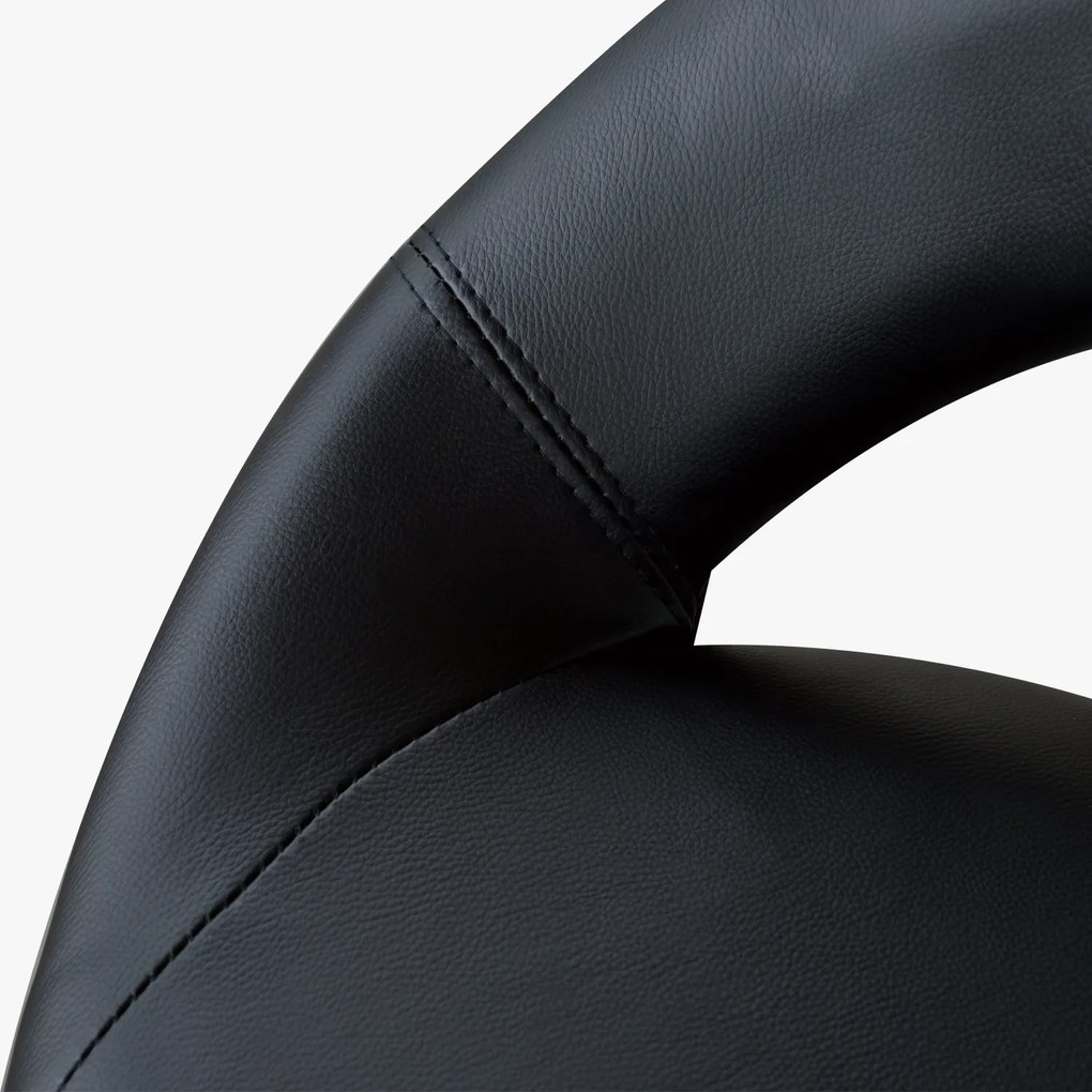 HOMCOM Taboret na kółkach taboret roboczy krzesło obrotowe taboret kosmetyczny z regulacją wysokości czarny