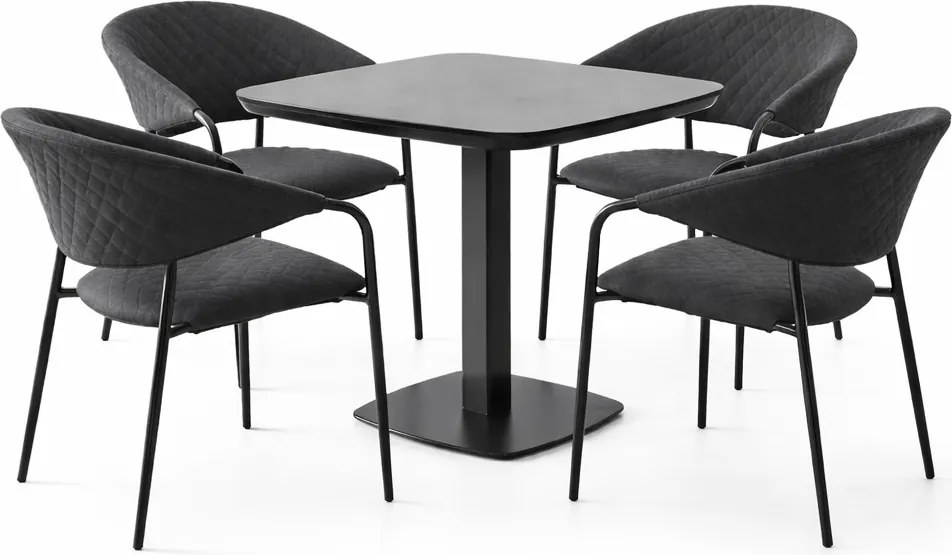 Doppler Picaso MELIA LIKA-TEX® antracyt - zestaw ogrodowy/gastronomiczny 4+1