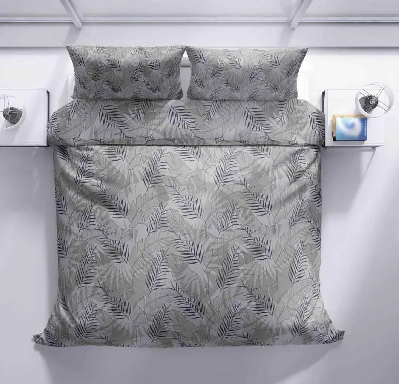 PrzytulneMieszkanie.pl PrzytulneMieszkanie.pl Bawełniana pościel FLOERIUM szara Rozmiar pościeli: 70 x 90 cm | 140 x 200 cm