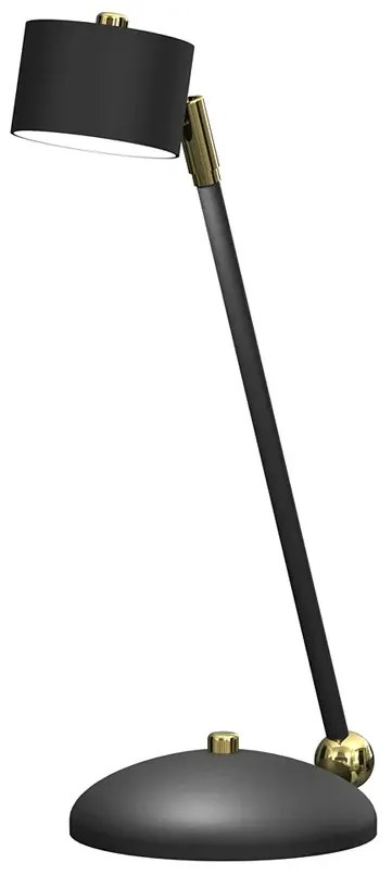 Czarno-złota lampka biurkowa z abażurem - 4X N021 R8-C45