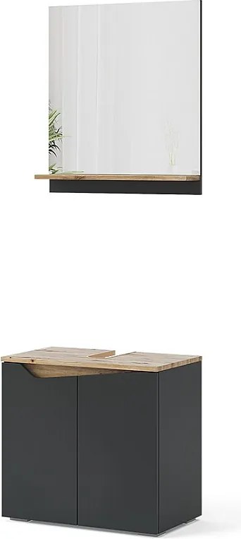 Zestaw mebli łazienkowych antracyt 60x35x57 marelle