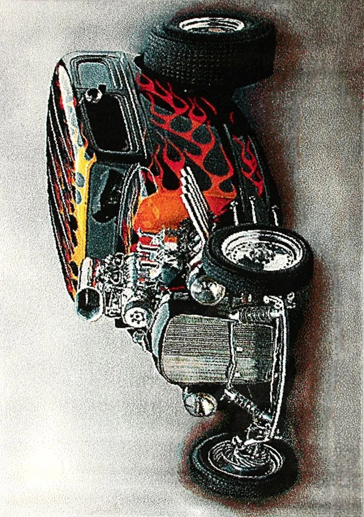 Dywan Koloreo Hot rod - samochód 133x190 Prostokąt