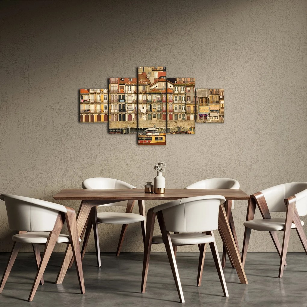 Obraz - Dzielnica Waterfront, Portugalia (125x70 cm)