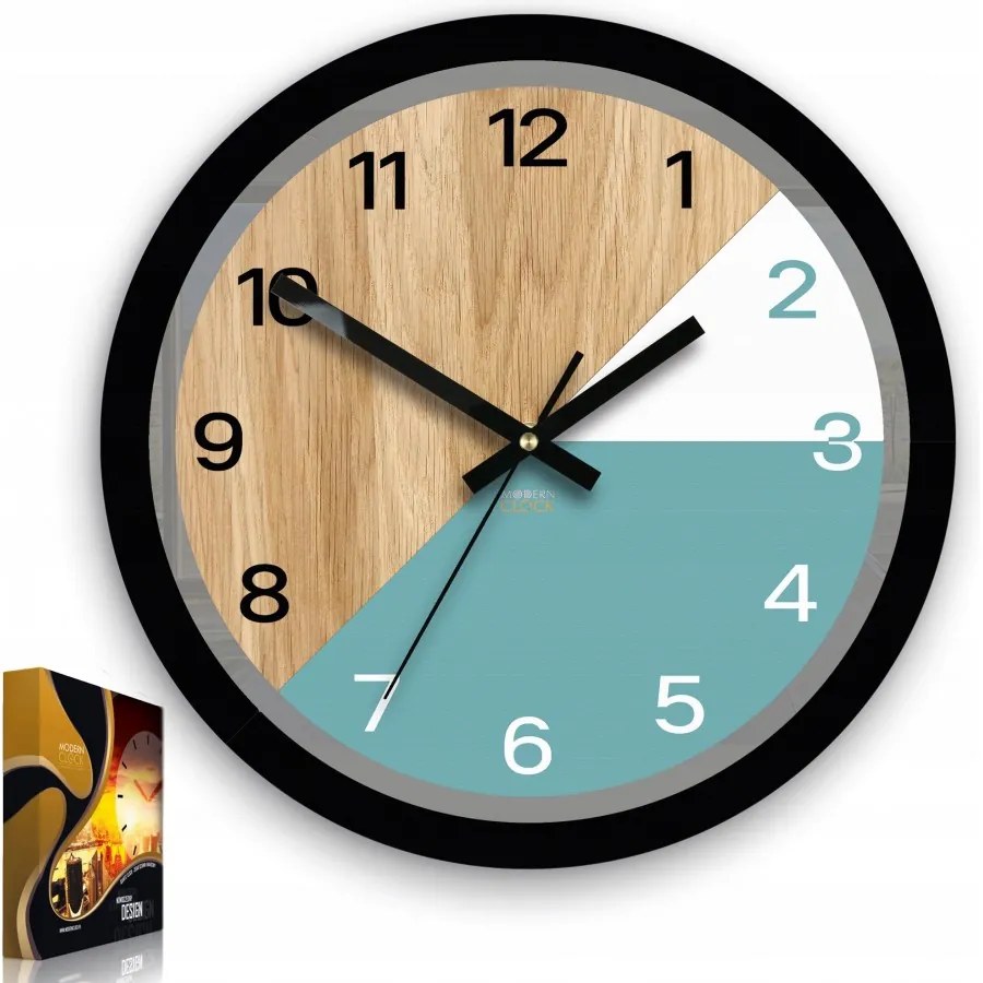 Zegar ścienny nowoczesny z cichym mechanizmem do salonu sypialni okrągły