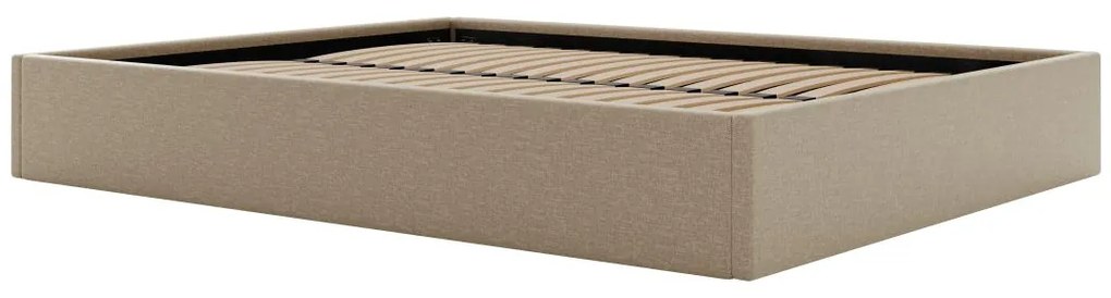 Stelaż ze skrzynią tapicerowaną - 160 x 200 cm - Taupe - PONTOS marki YSMÉE