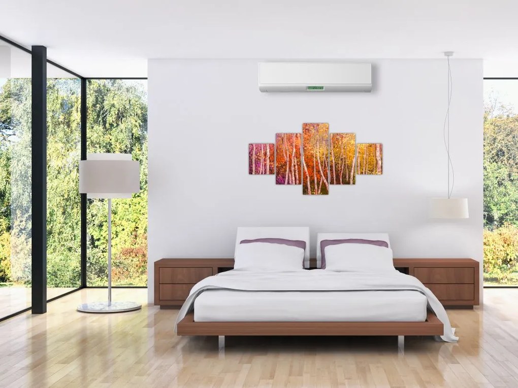 Obraz kolorowego lasu (125x70 cm)