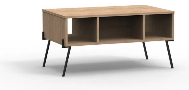 Stolik w dekorze dębu w naturalnym kolorze 60x100 cm Evan – Marckeric