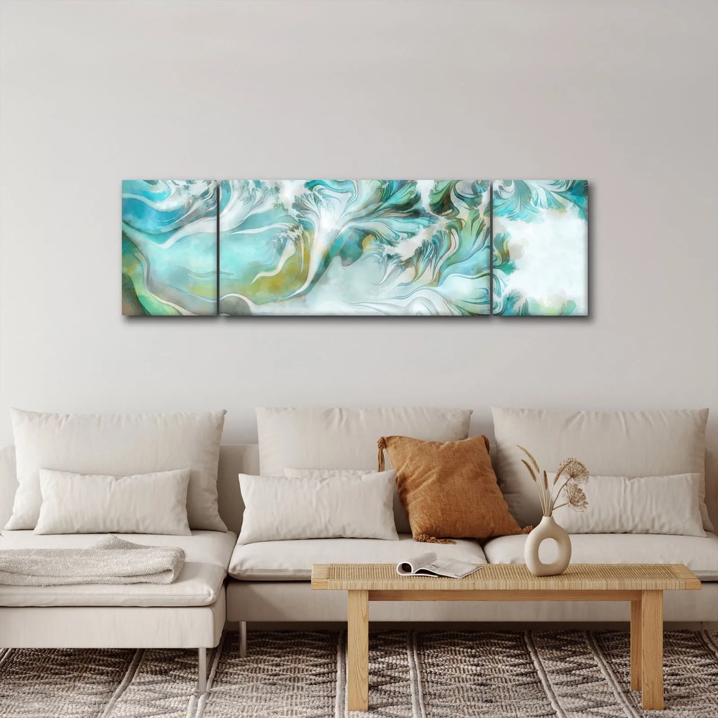 Obraz - Malowanie abstrakcyjnych wzorów (170x50 cm)