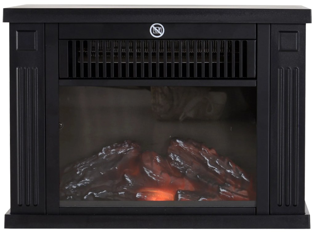 Kominek Elektryczny Stojący 1200w Homcom Czarny