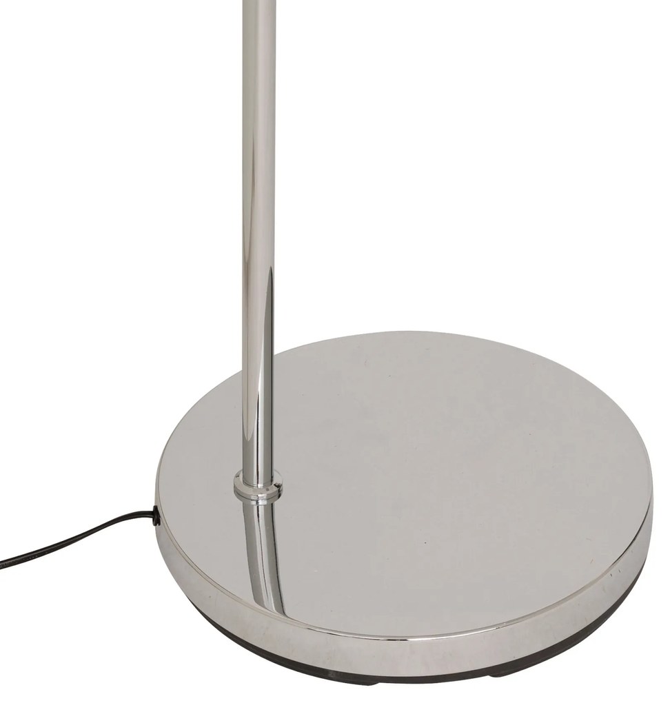 Lampa podłogowa łukowa FLORIS, metalowa, srebrna, 177 cm