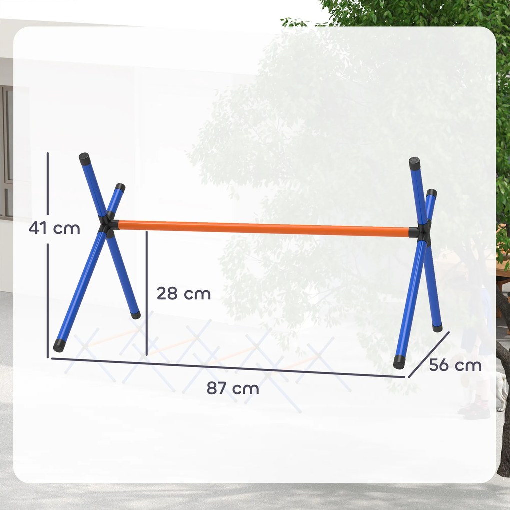 PawHut Zestaw agility dla psów, 4-częściowy zestaw z płotkami, torba transportowa, regulowany zestaw treningowy dla małych psów | Aosom PL