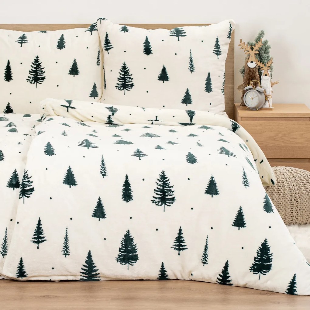 4Home Pościel mikroflanela Serene Forest, 140 x 220 cm, 70 x 90 cm