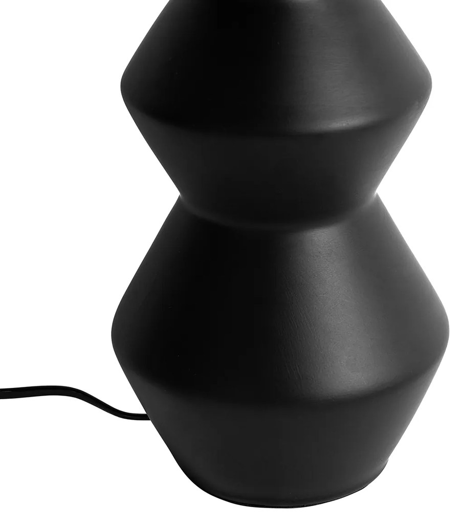 Designerska lampa stołowa czarna ceramiczna 16 cm bez klosza - AlisiaDesignerski Oswietlenie wewnetrzne
