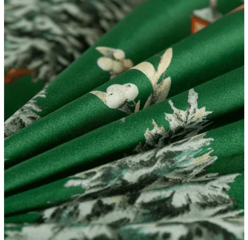 PrzytulneMieszkanie.pl PrzytulneMieszkanie.pl Pościel z mikrofibry GREEN CHRISTMAS zielone Rozmiar pościeli: 70 x 90 cm | 140 x 200 cm