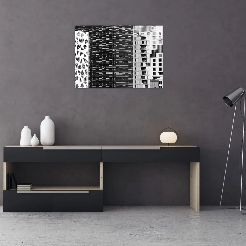 Obraz architektury czarno-białej (70x50 cm)