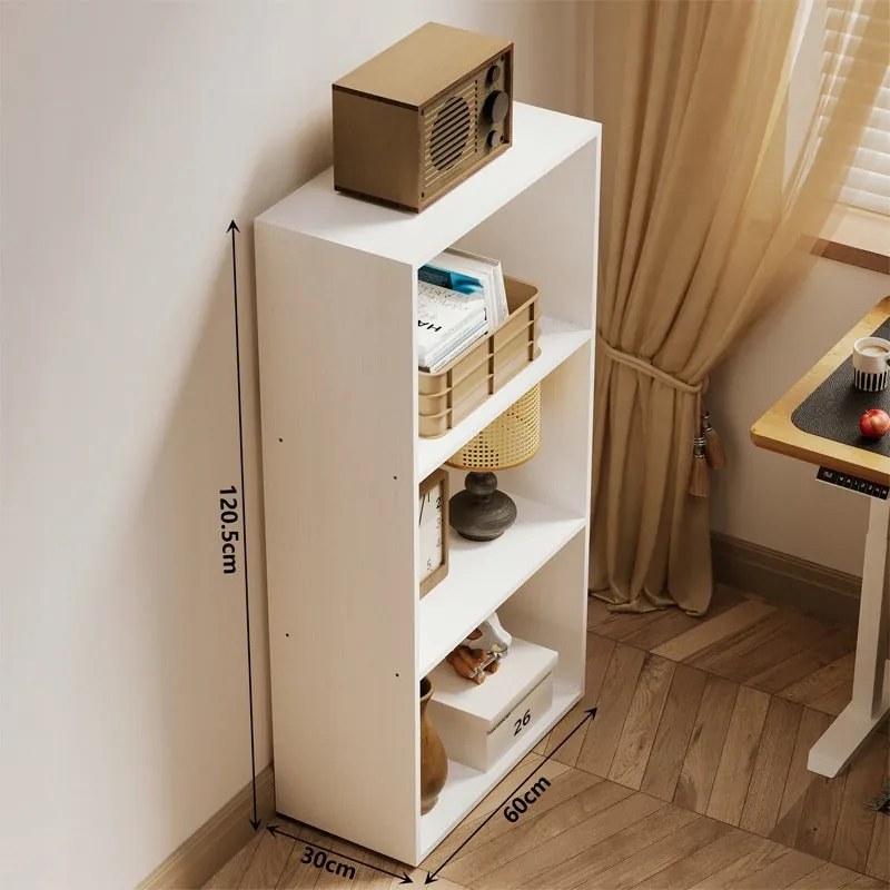 Regał na książki biurowy półki nowoczesny loft biały wysoki do salonu 120cm