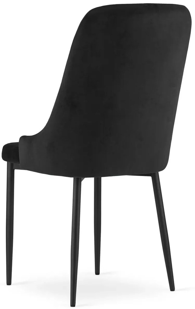 Czarne stylowe krzesło w stylu glamour S4-A60