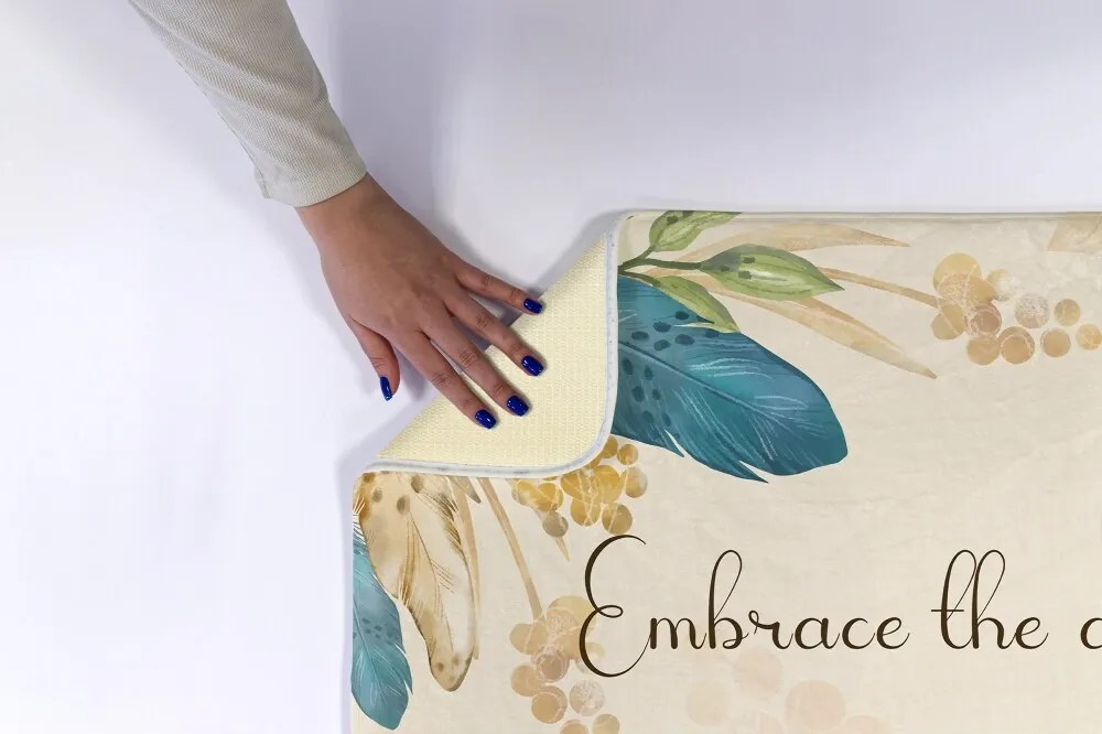 Dywanik łazienkowy Dywanik łazienkowy Kwiaty i Pióra