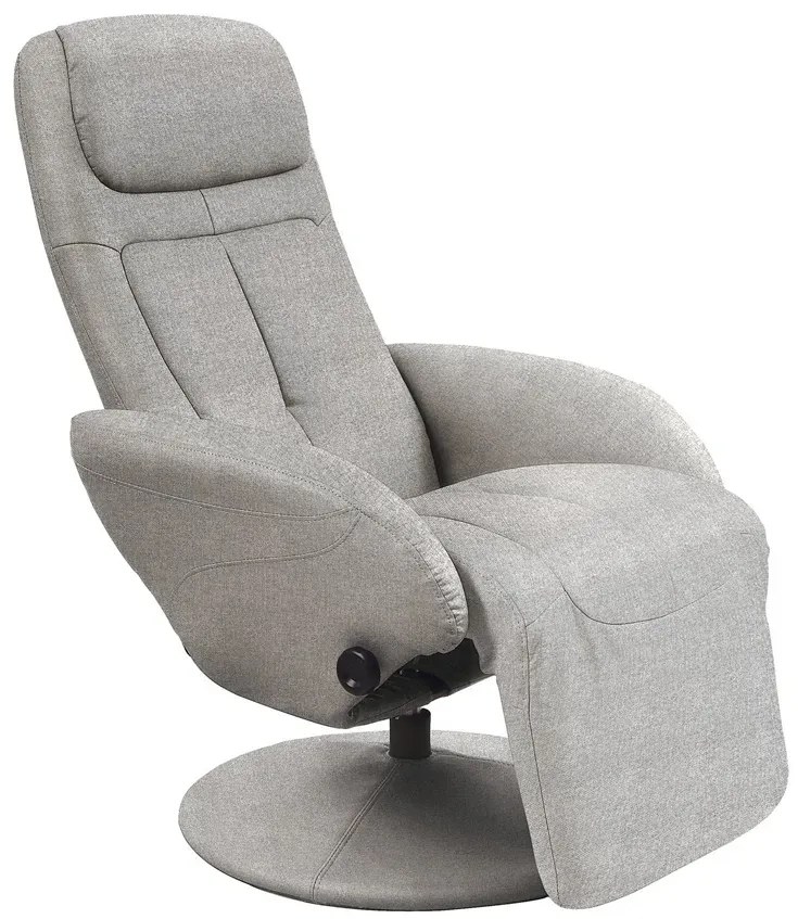 Wypoczynkowy popielaty obrotowy rozkładany fotel L4-G66