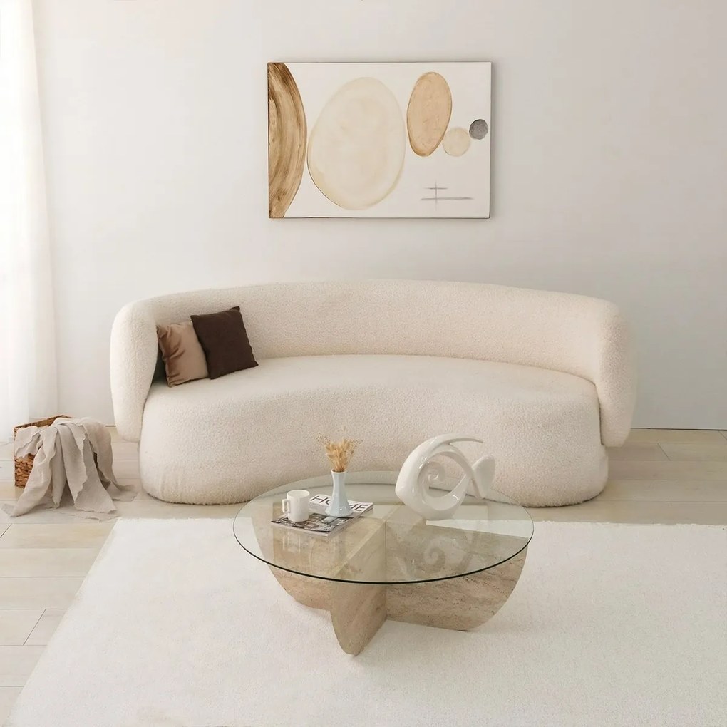 Stolik konferencyjny Lily Travertine