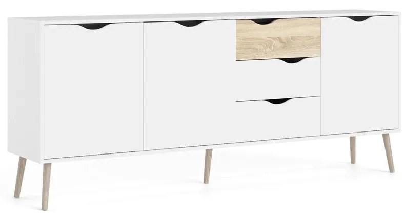Biała komoda 196x82x39 cm Oslo – Tvilum