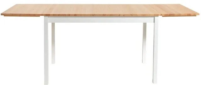 Rozkładany stół sosnowy z białą konstrukcją Bonami Essentials Brisbane, 120(200)x70 cm