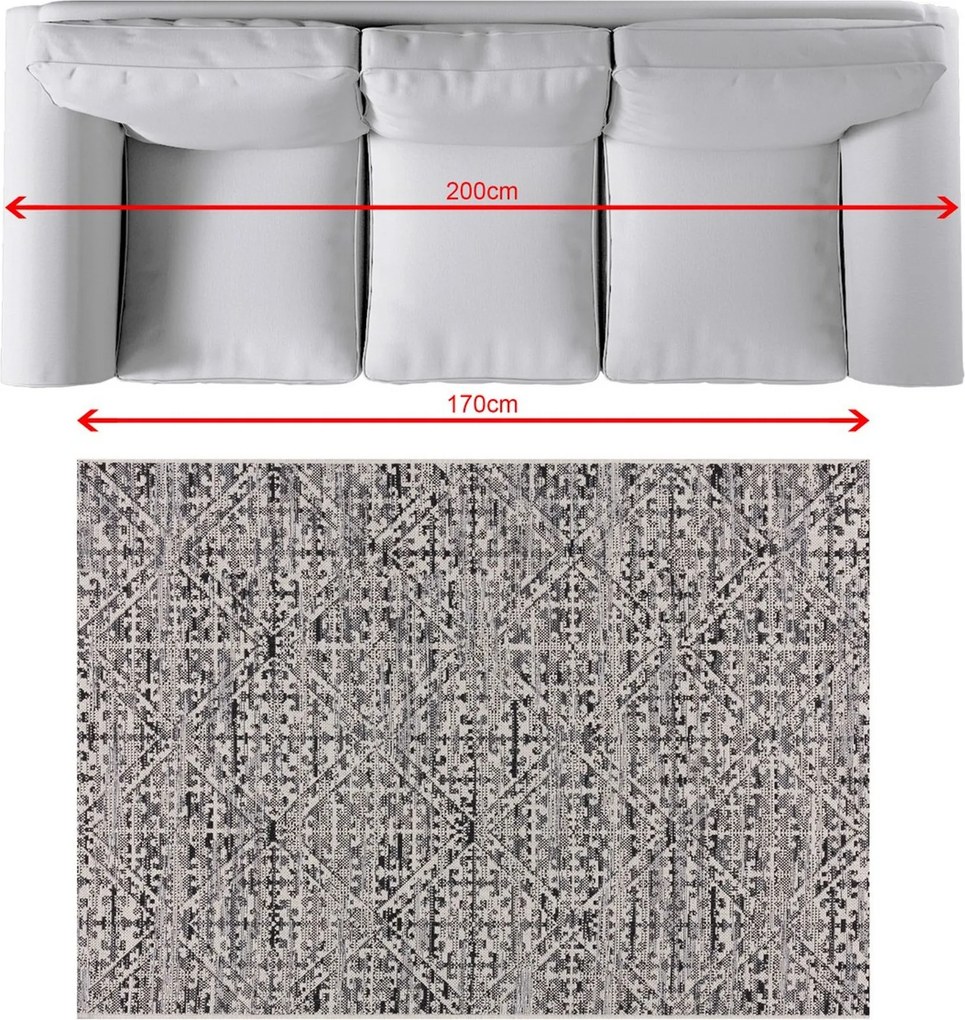 Dywan Breeze beige/charcoal grey 120x170cm