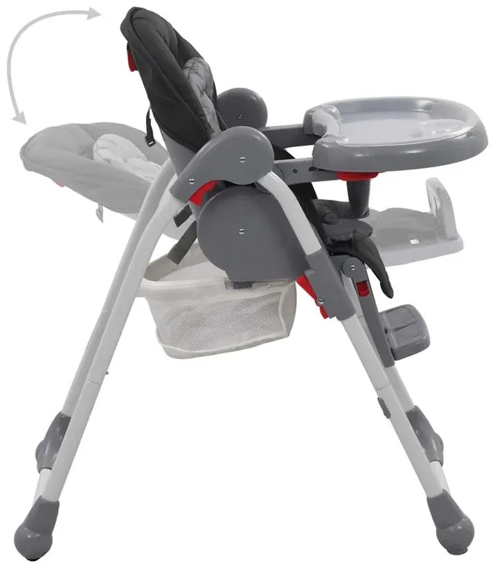 Szare regulowane krzesełko do karmienia D1-L49