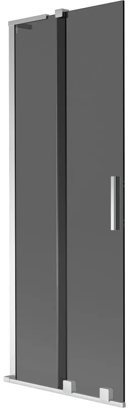 Mexen Velar L parawan nawannowy 2-skrzydłowy rozsuwany 70 x 150 cm, grafit, chrom - 896-070-003-41-01