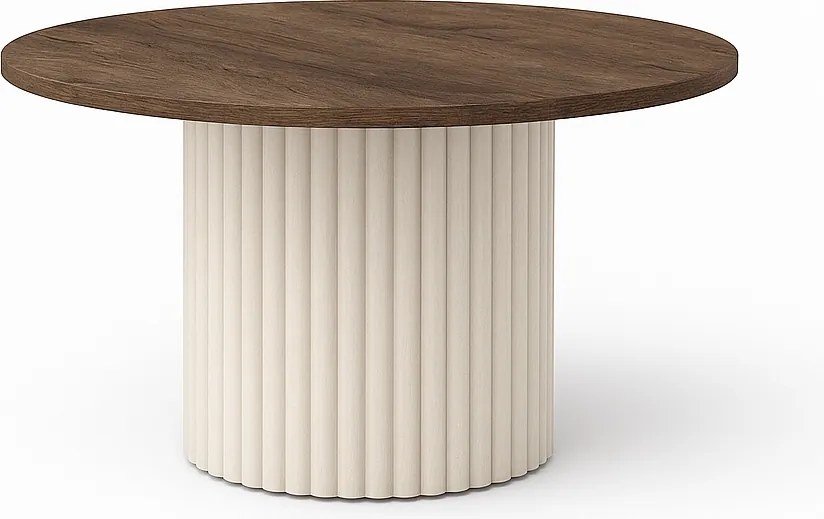 Okrągły stolik kawowy Pico o średnicy 58 cm, podstawa kaszmirowa