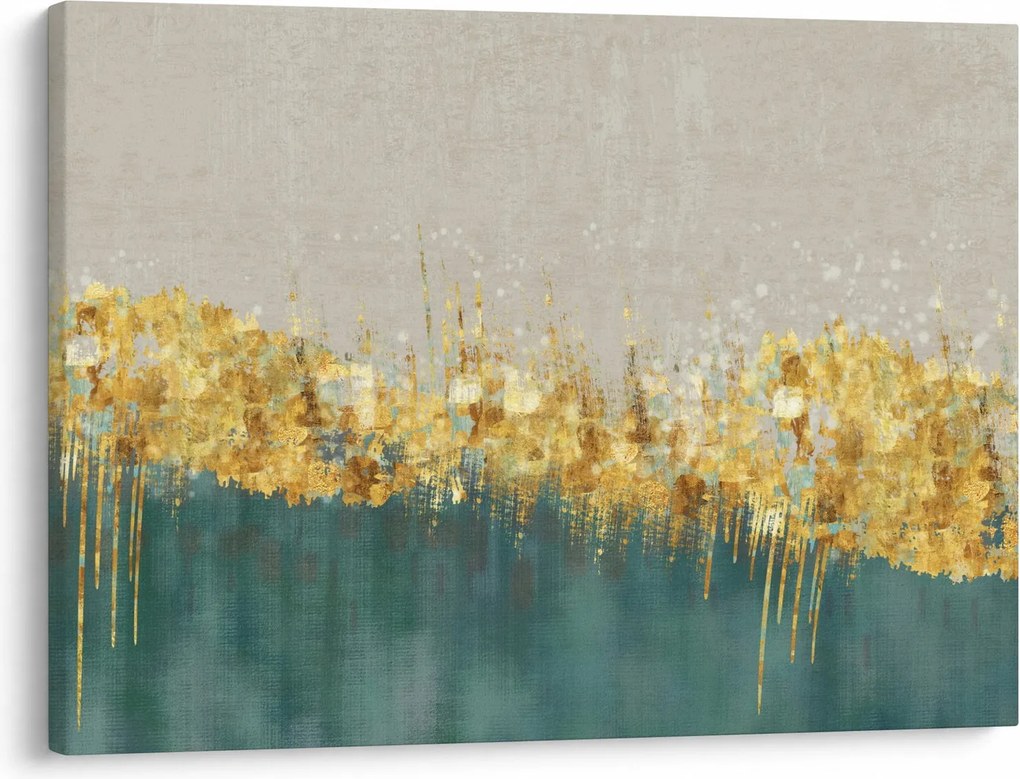 Obraz - Tekstura ze złotą dekoracją (70x50 cm)