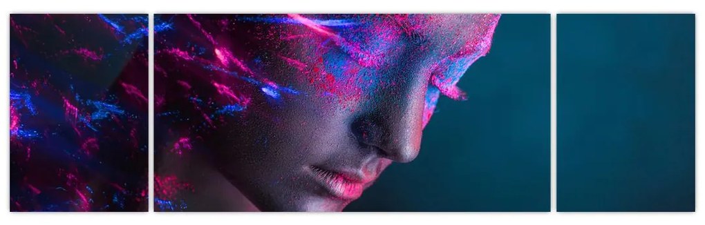 Błyszczący obraz kobiety (170x50 cm)
