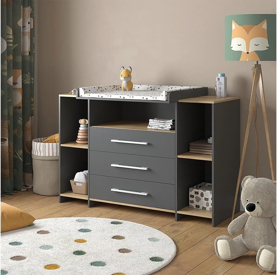 Przewijak antracyt/złoty dąb 143.2x53.1x93 oskar