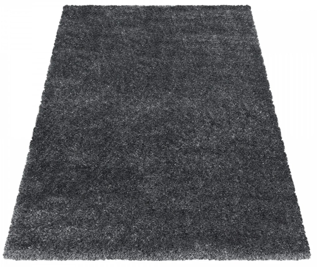Dywan shaggy poliestrowy Brilliant szary 60 cm x 110 cm