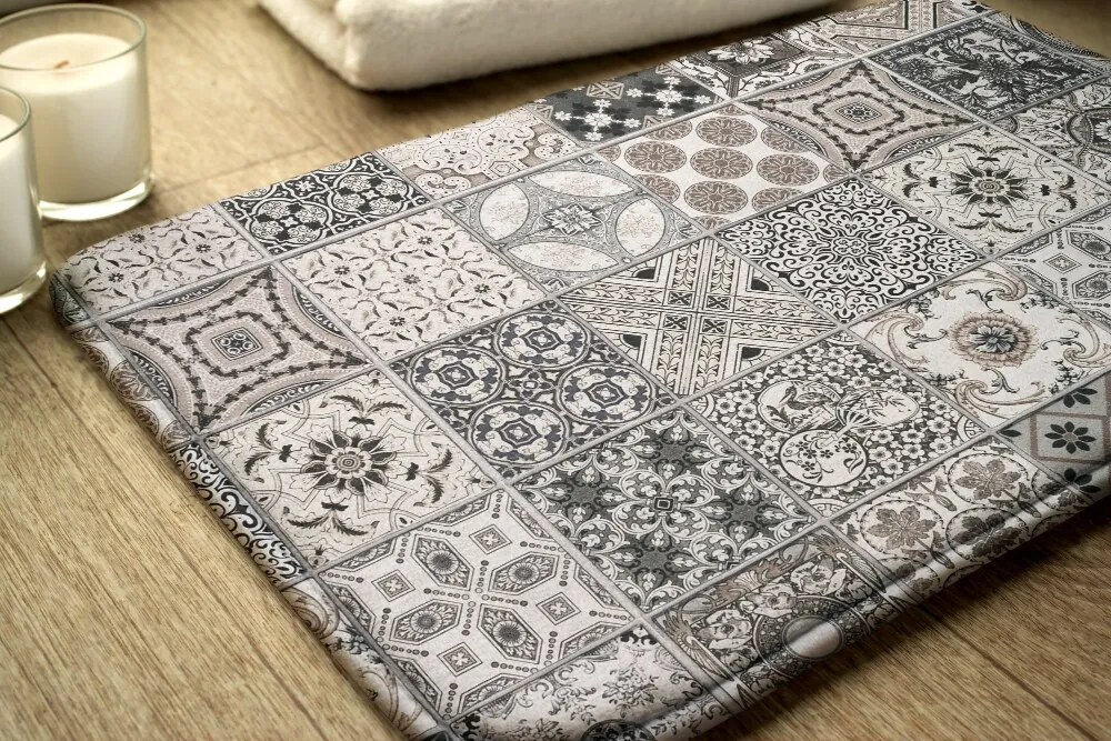 Dywanik pod prysznic Dywanik pod prysznic Wzory Geometryczne