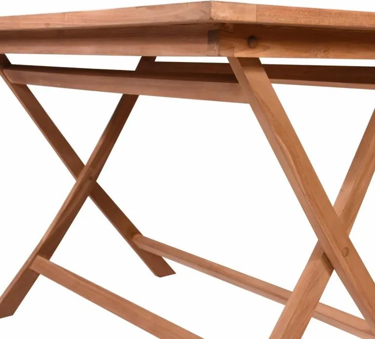 Stół jadalniany DIVERO, obrobione drewno teakowe, 120 x 70cm