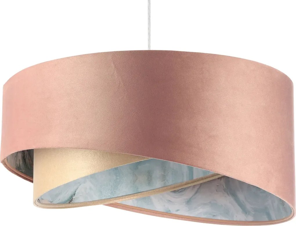 Kolorowa lampa wisząca welurowa z abażurem S8-T90