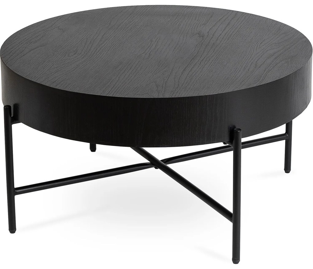 Stolik Kawowy BELIEF 79,5 cm Czarny Nowoczesny Loft