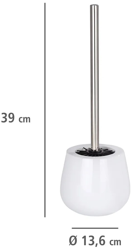 Pojemnik na szczotkę MALTA WHITE + szczotka WC, WENKO