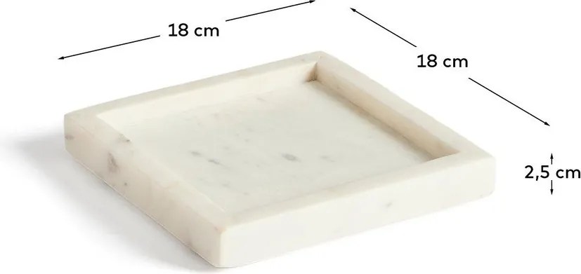 Marmurowa taca dekoracyjna 18x18 cm Serela – Kave Home