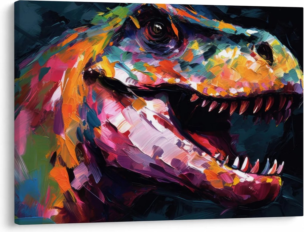 Obraz - Dinozaur, malarstwo (70x50 cm)