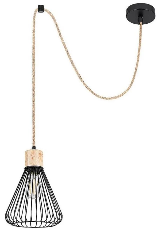 Rabalux 3148 - Lampa FARFALLE 1xE27/40W/230V czarny/buk