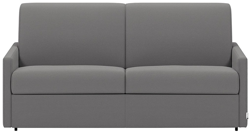 Kanapa 2-osobowa rozkładana typu express z tkaniny - Kolor: jasnoszary - Pow. spania: 120 cm - Materac 14 cm CALIFE