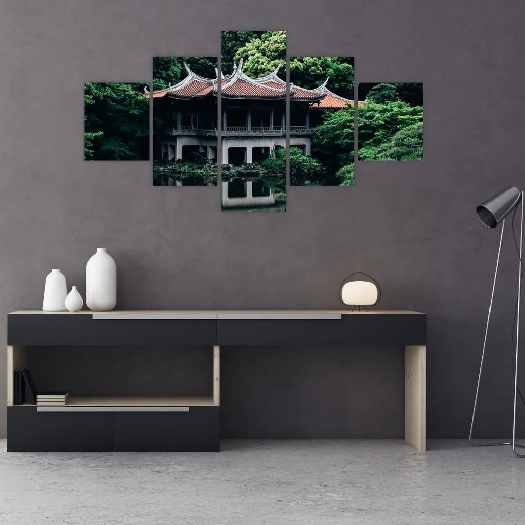 Obraz z japońskiego ogrodu narodowego (125x70 cm)