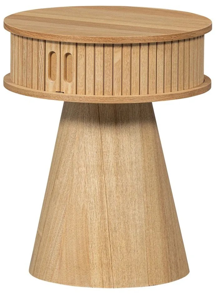 Szafka nocna w dekorze sosny w naturalnym kolorze Karri – WOOOD